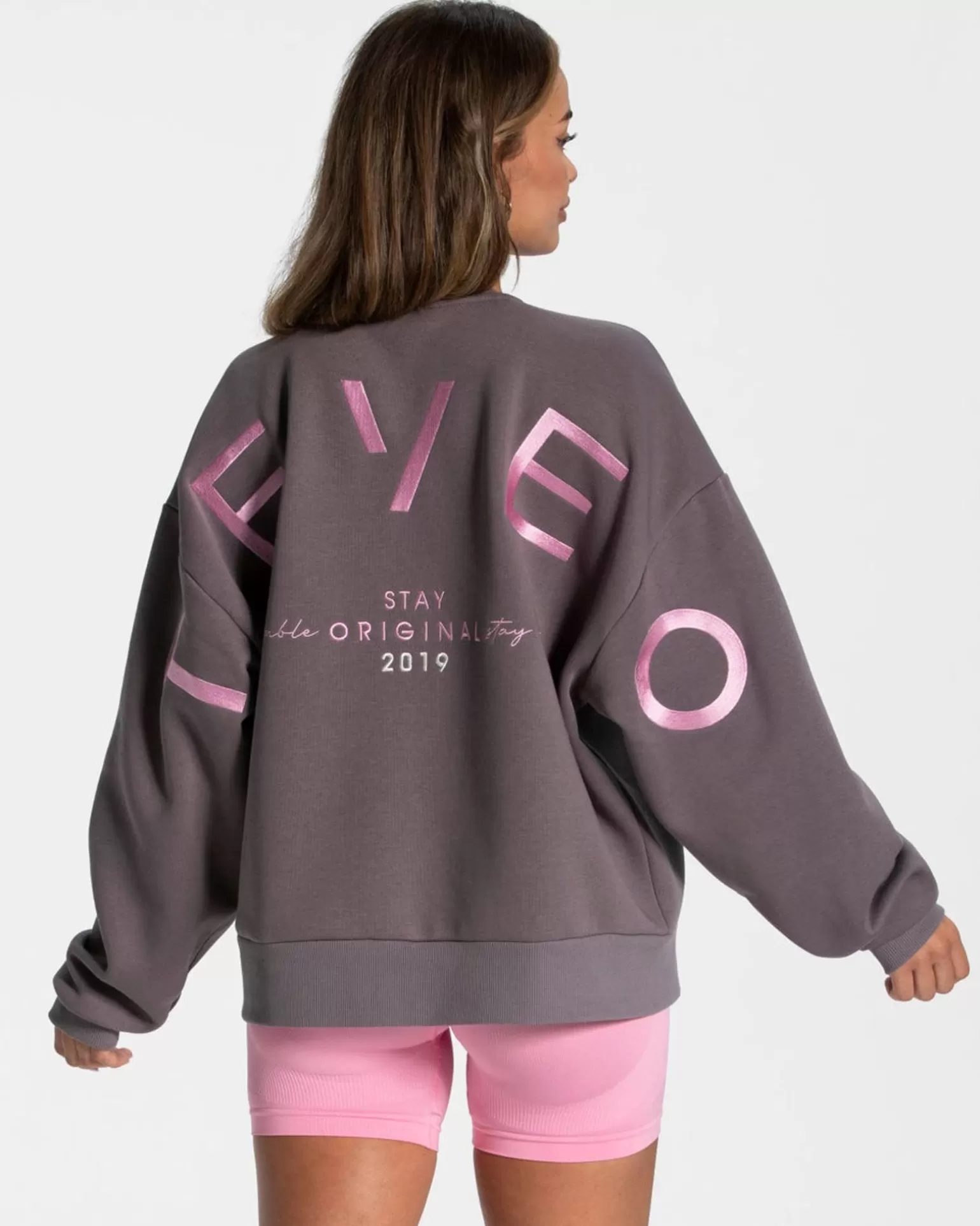 TEVEO Hoodies & Jacken>Signature Oversized Sweater " " Graphit