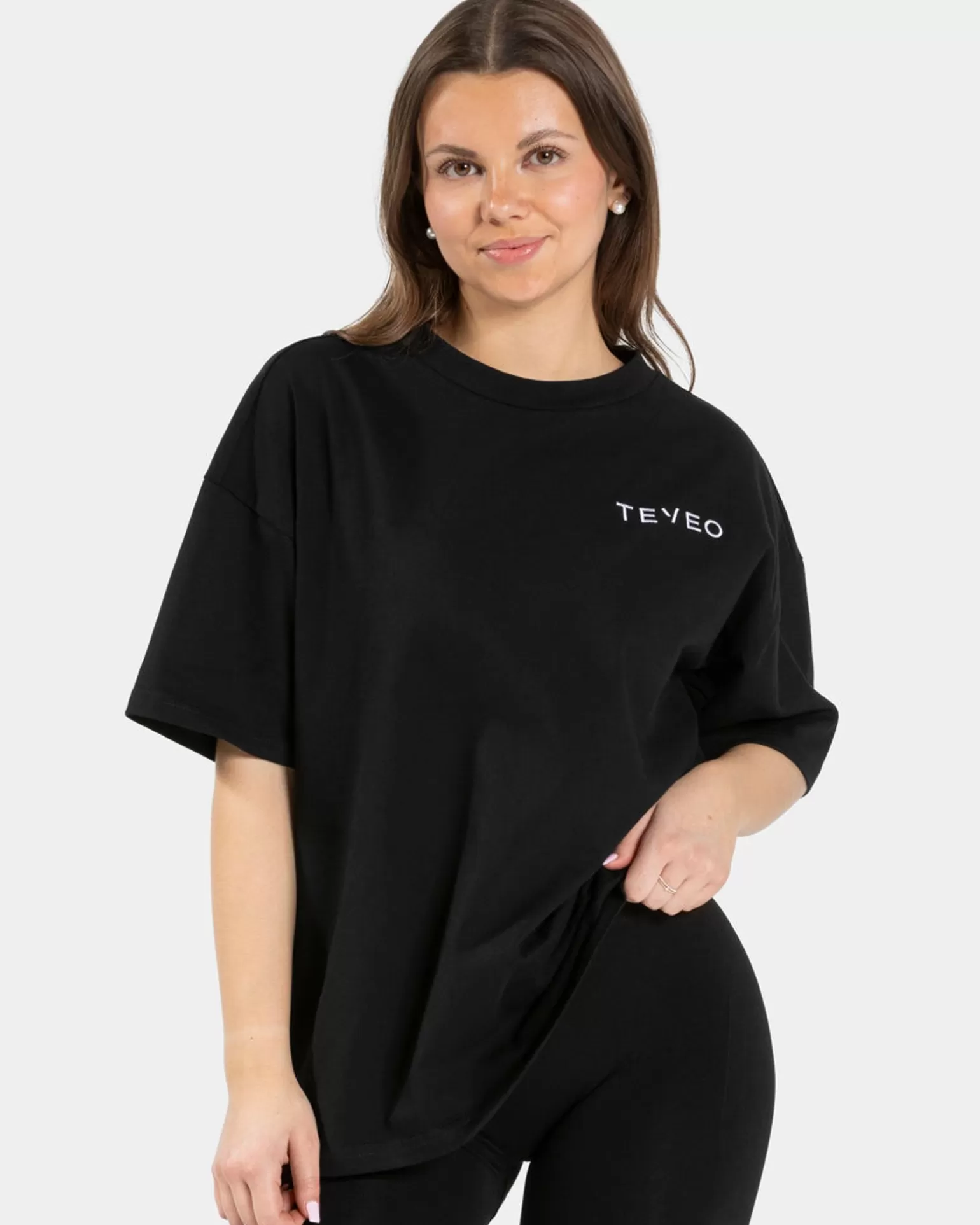 TEVEO T-Shirts>Signature Oversized T-Shirt " " Schwarz